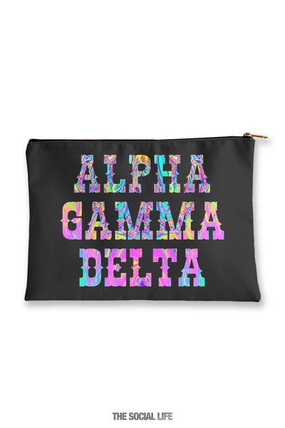 Alpha Gamma Delta Psychedelic Cosmetic Bag