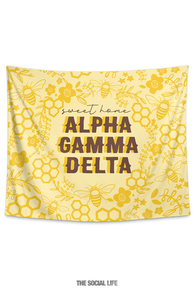 Alpha Gamma Delta Sweet Home Tapestry