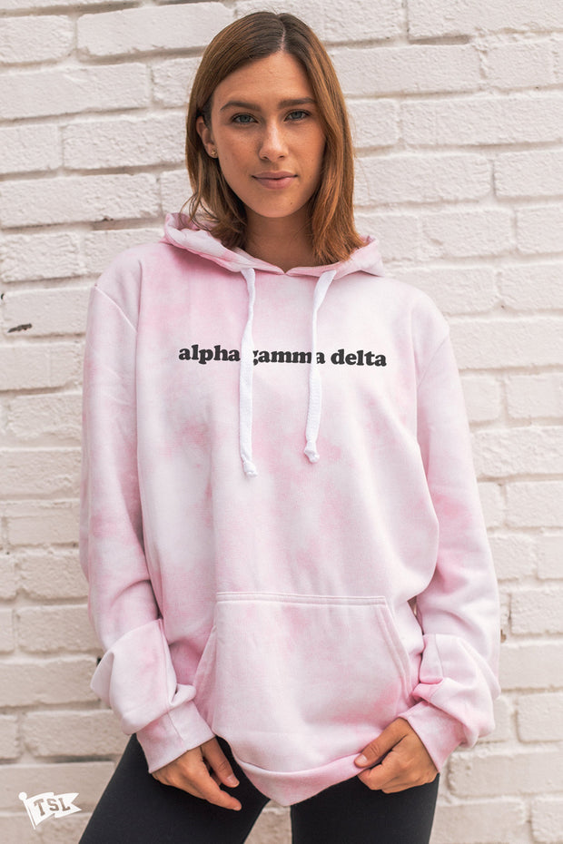 Alpha Gamma Delta Simple Digi-Tie Dye Hoodie