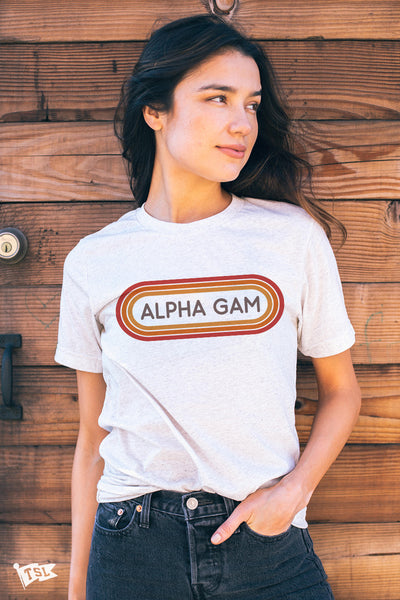 Alpha Gamma Delta Vinyl Tee