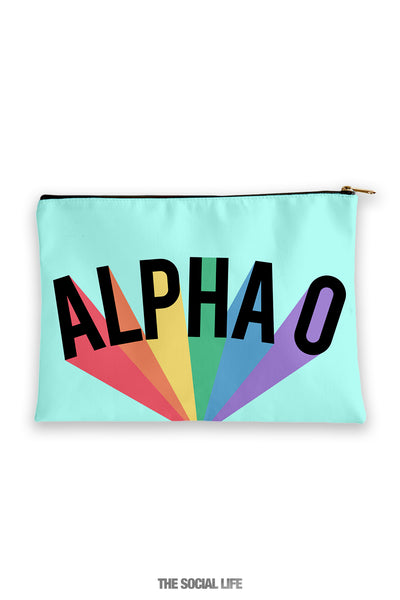 Alpha Omicron Pi Colorblast Cosmetic Bag