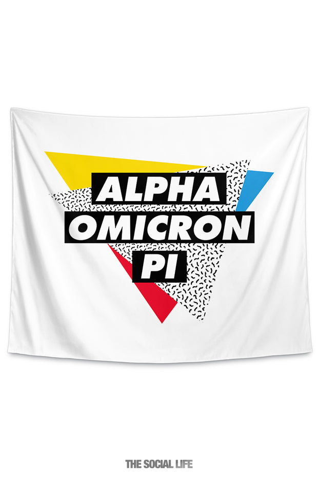 Alpha Omicron Pi Graphy Tapestry