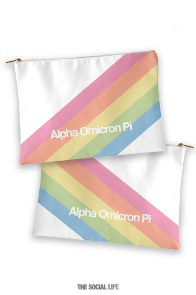 Alpha Omicron Pi Prism Cosmetic Bag