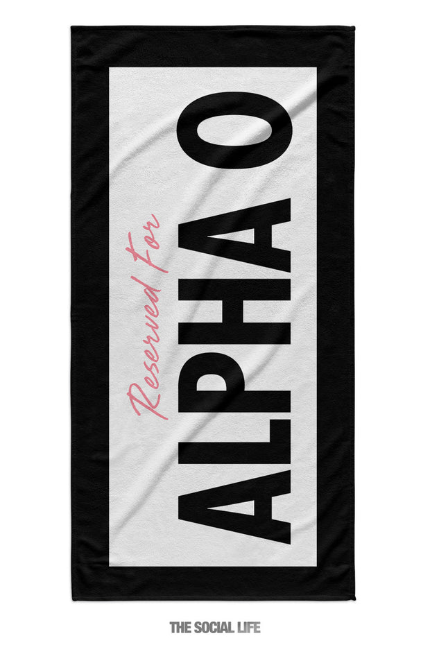 Alpha Omicron Pi Reserved Towel