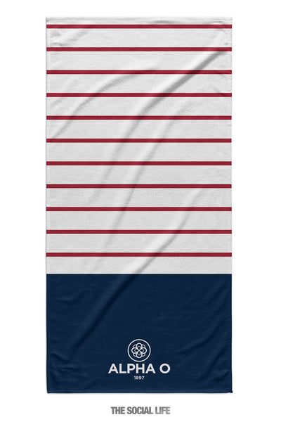 Alpha Omicron Pi Sailor Striped Towel