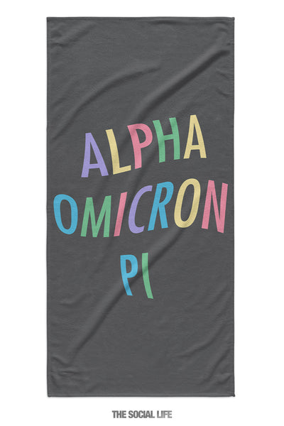 Alpha Omicron Pi Turnt Towel