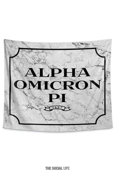 Alpha Omicron Pi Milano Marble Tapestry