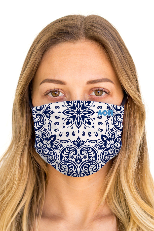 Alpha Omicron Pi Bandana Mask (Anti-Microbial)