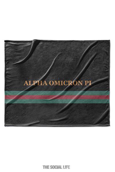 Alpha Omicron Pi Couture Blanket