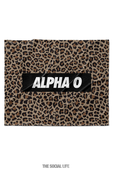 Alpha Omicron Pi Leopard Blanket