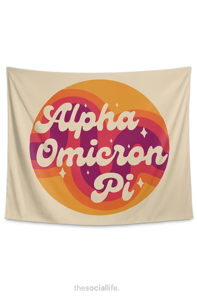 Alpha Omicron Pi Radiate Tapestry