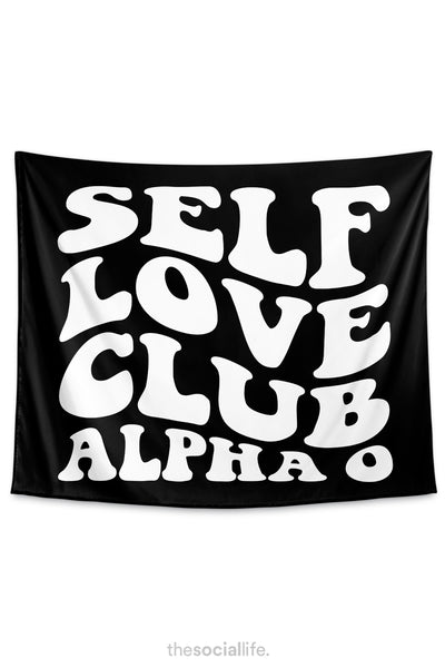 Alpha Omicron Pi Self Love Club Tapestry