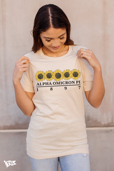 Alpha Omicron Pi Sunflower Tee
