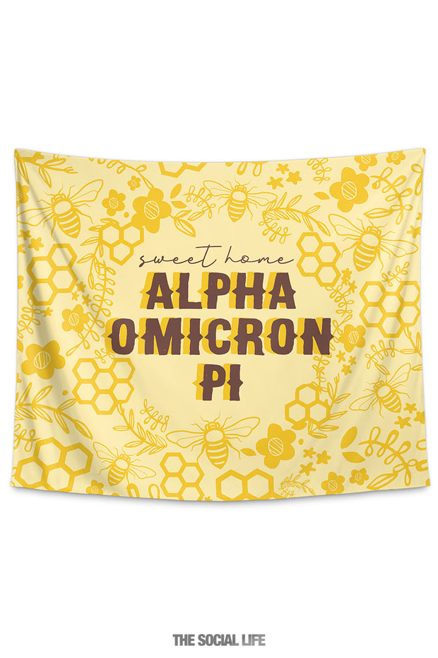 Alpha Omicron Pi Sweet Home Tapestry