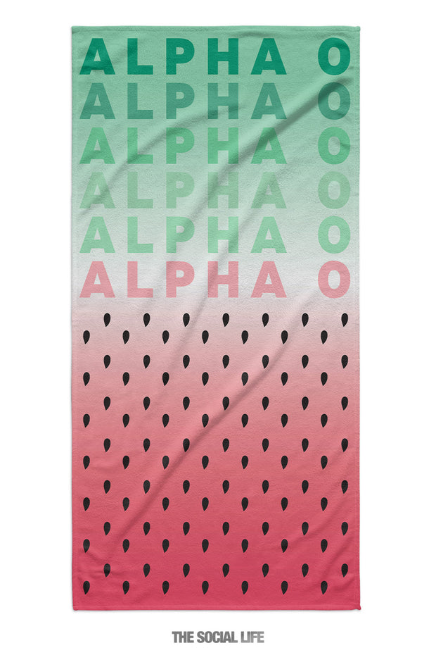 Alpha Omicron Pi Watermelon Towel