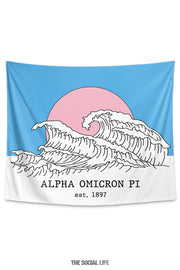Alpha Omicron Pi Wavin' Tapestry