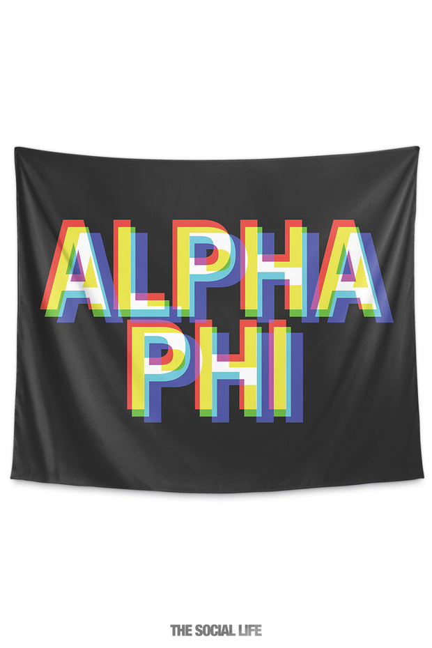 Alpha Phi 3D Vision Tapestry