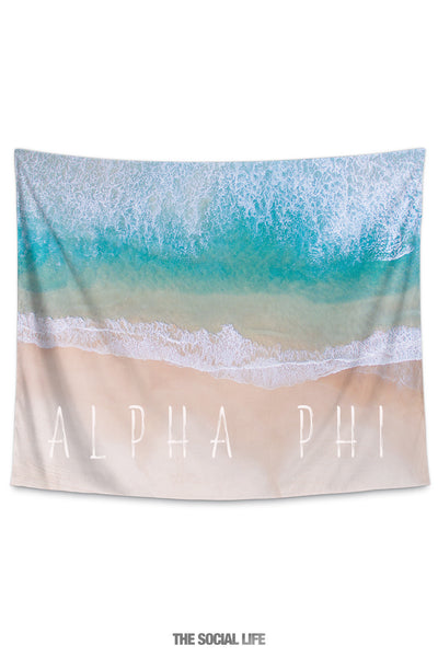 Alpha Phi Beach Tide Tapestry