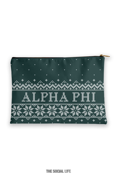 Alpha Phi Holiday Cosmetic Bag