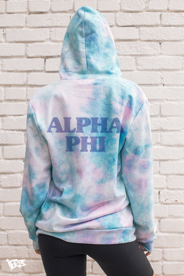 Alpha Phi Digi-Tie Dye Hoodie