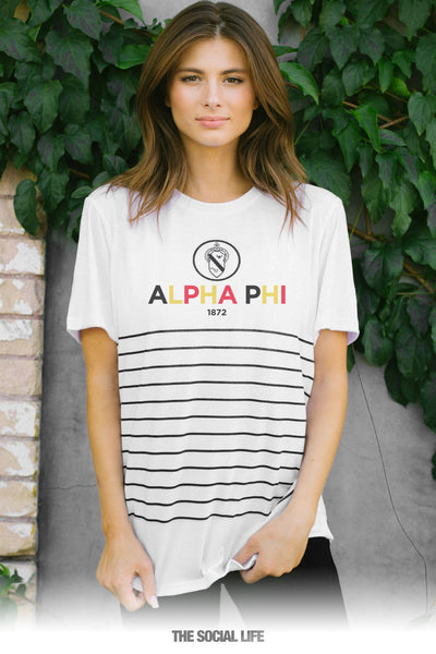 Alpha Phi Sailor Striped Tee