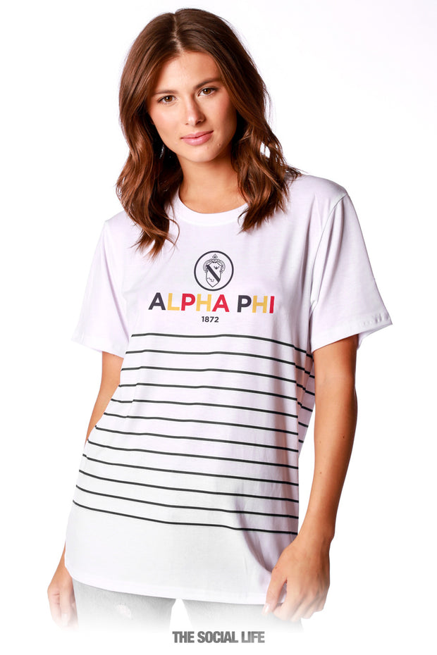 Alpha Phi Sailor Striped Tee