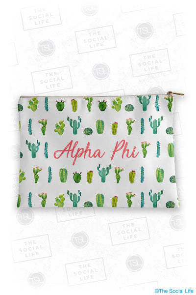 Alpha Phi Cacti Cosmetic Bag