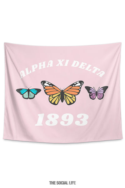 Alpha Xi Delta Butterfly Tapestry