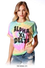 Alpha Xi Delta Groovin Tie Dye Tee