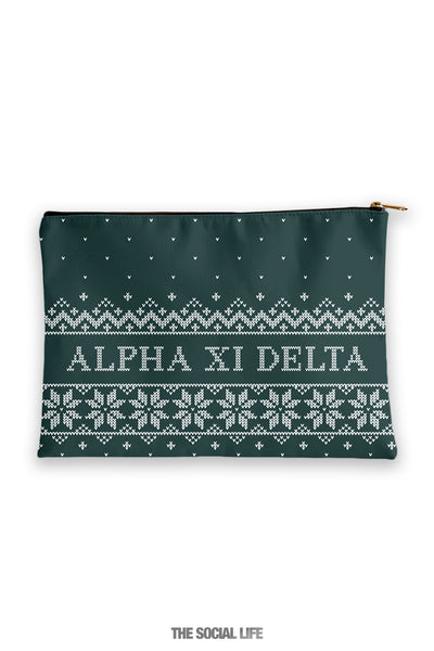 Alpha Xi Delta Holiday Cosmetic Bag