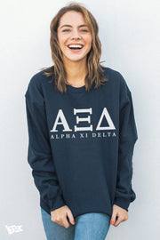 Alpha Xi Delta Letters Crewneck