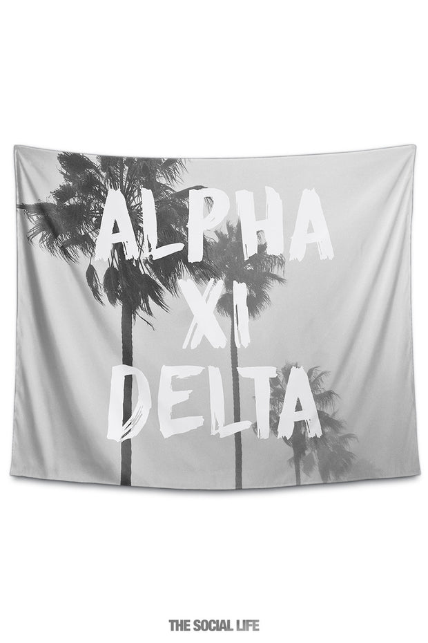 Alpha Xi Delta Palm Mist Tapestry