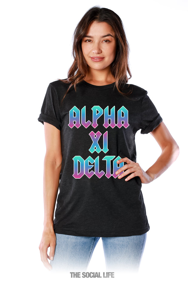 Alpha Xi Delta Rock n Roll Tee