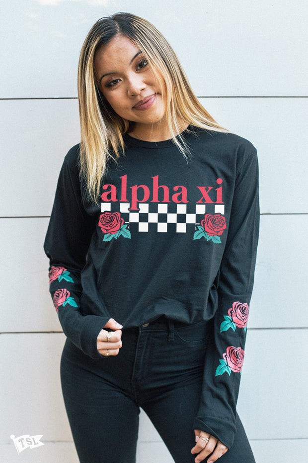 Alpha Xi Delta Rose Long Sleeve
