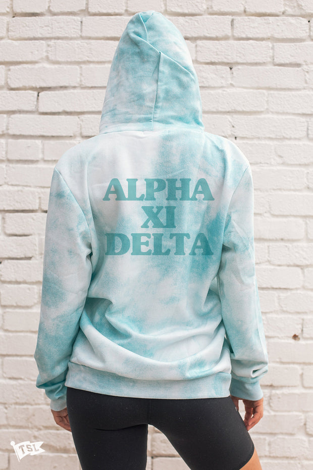 Alpha Xi Delta Digi-Tie Dye Hoodie