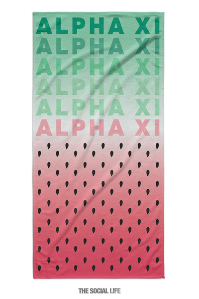 Alpha Xi Delta Watermelon Towel