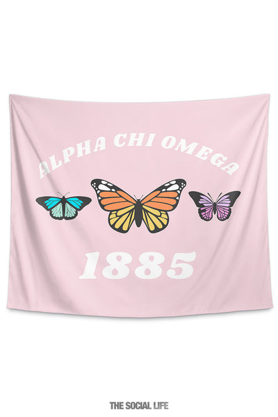 Alpha Chi Omega Butterfly Tapestry