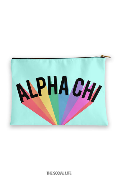 Alpha Chi Omega Colorblast Cosmetic Bag