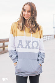 Alpha Chi Omega Colorblock Hoodie
