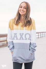Alpha Chi Omega Colorblock Hoodie