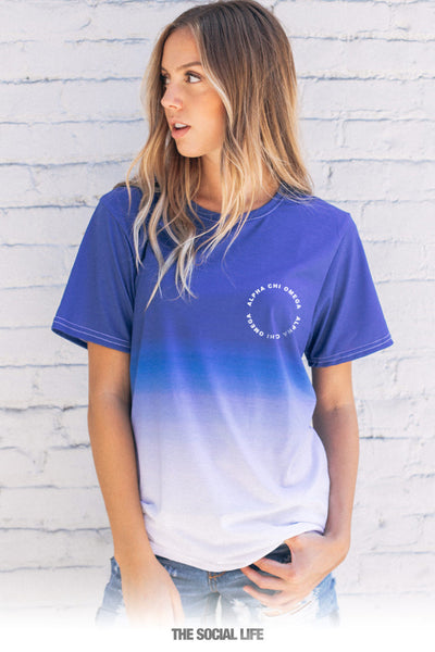 Alpha Chi Omega Dipped Tee