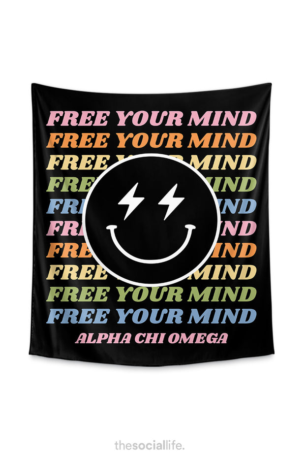 Alpha Chi Omega Free Your Mind Tapestry