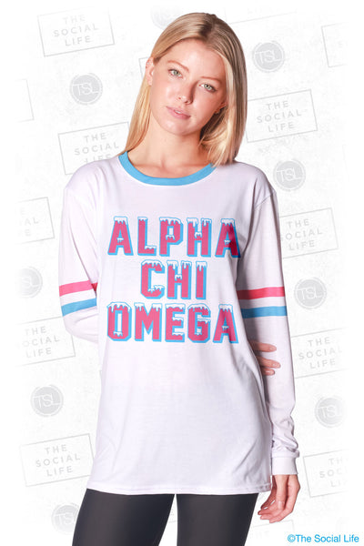 Alpha Chi Omega Frosted Long Sleeve