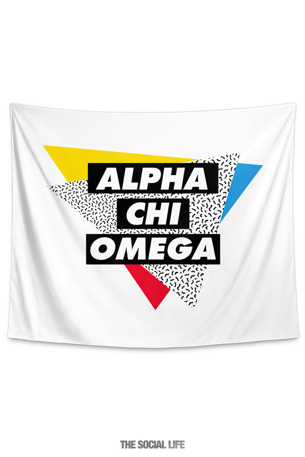 Alpha Chi Omega Graphy Tapestry