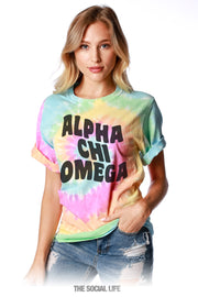 Alpha Chi Omega Groovin Tie Dye Tee