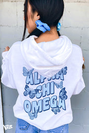 Alpha Chi Omega Groovy Butterfly Hoodie