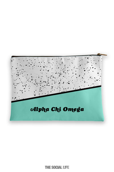 Alpha Chi Omega Mint Chip Cosmetic Bag