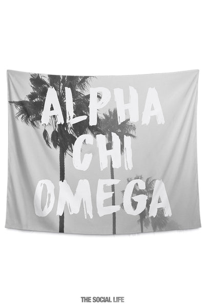 Alpha Chi Omega Palm Mist Tapestry
