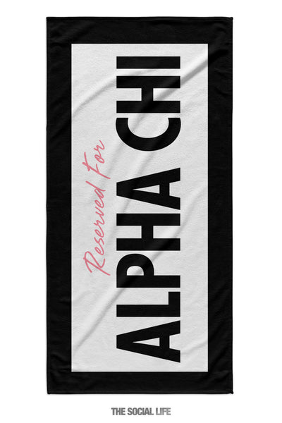 Alpha Chi Omega Reserved Towel