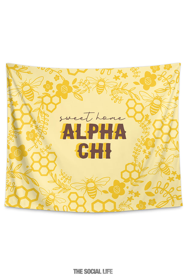 Alpha Chi Omega Sweet Home Tapestry